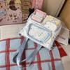 Spring New Student Backpack With Color Block Design And Nylon Material For School Use
