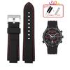 Dla mężczyzn Timex E-tide Compass T2N720 T2N721 TW2T76300 wodoodporny miękki pasek do zegarka z gumy silikonowej pasek z narzędziami Piny śrubowe