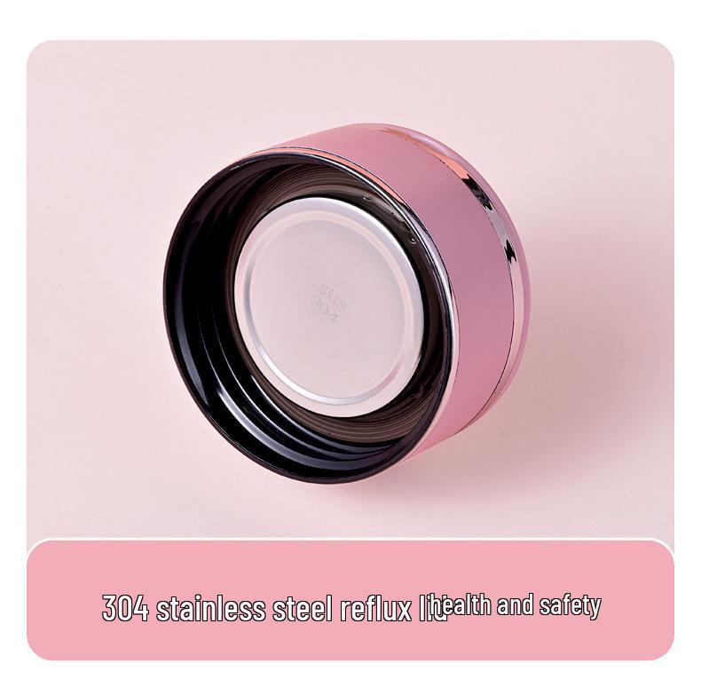 Compact Double-Layer Glass Cup - Stylish Portable Design for Women - Personalized Pocket-Sized Gift Option