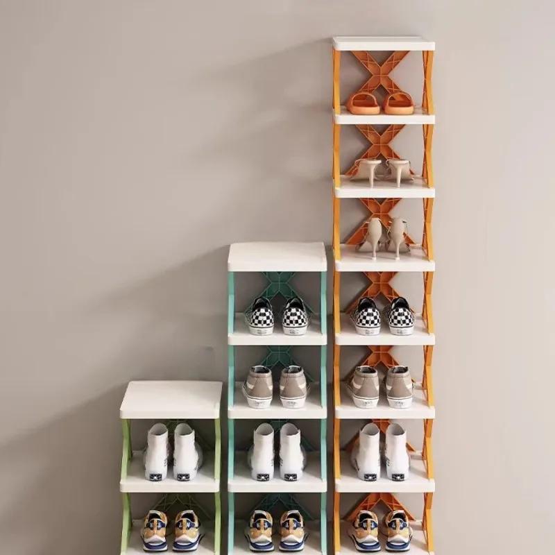 Stackable Organizers Shoe Organizer Hallway Shelf Detachable Multi-layer Shoe Rack Shoerack For Storing Shoes Folding Home.