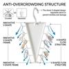 V-Shaped Double-Sided Hanging Rack Space-Saving Multi-Hook Storage Organizer for Home Dormitory Closet Hat and Accessory Holder