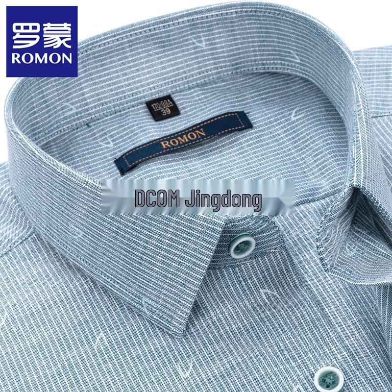 ROMON Men s Cotton Blend Striped Business Casual Shirt 175/92A