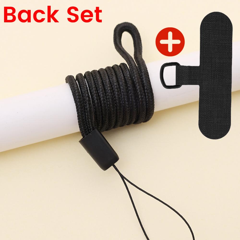 2Pcs/Set Lanyard Nylon Multi-purpose Hanging Neck Long Rope for Mobile Phone Portable Gasket Cards Lanyard String Holders 45cm