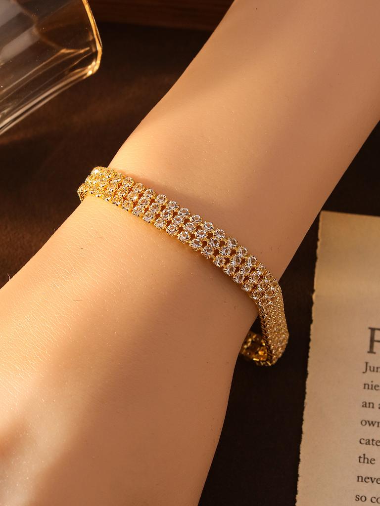Fresh And Sweet Bracelet Full Of Diamonds, Luxury Atmospheric Bracelet, Women'S Temperament Versatile Bracelet