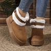 Metal Buckle Thicken Warm Faux Fur Ankle Boots Women Winter Platform Short Plush Snow Boots Woman Non Slip Soft Cotton Shoes
