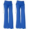 Women's Spring Summer Straight Wide Straight Hollow Wide Leg Pants Office Casual Pants Multicolor Dance Trousers