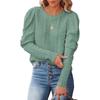 Womens Pullover Casual Knit Sweaters  Long Sleeve Crewneck Sweater Tops