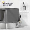 Large Stainless Steel Litter Box, Enclosed Metal Cat Litter Tray with Scoop, Deodoriser Bag, Front-Entry and Top-Exit