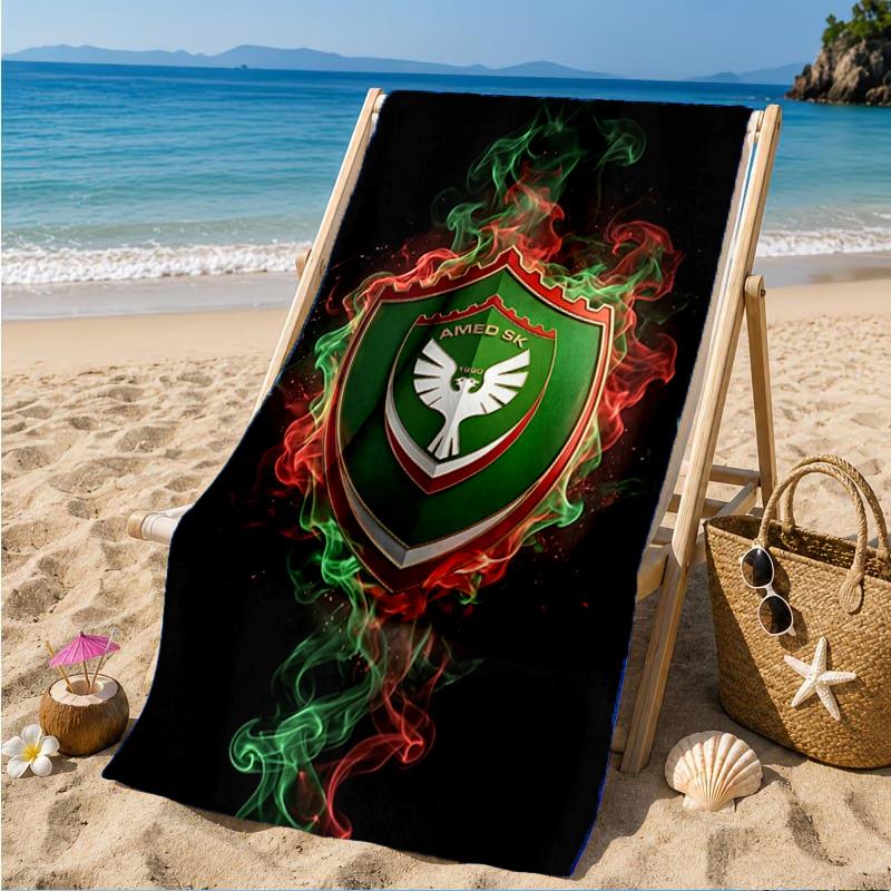 Amed Sk Crest Design Beach Towel, Quick-drying, Easy To Care For, Suitable for Both Fitness and Beach Vacations,Sports Essential