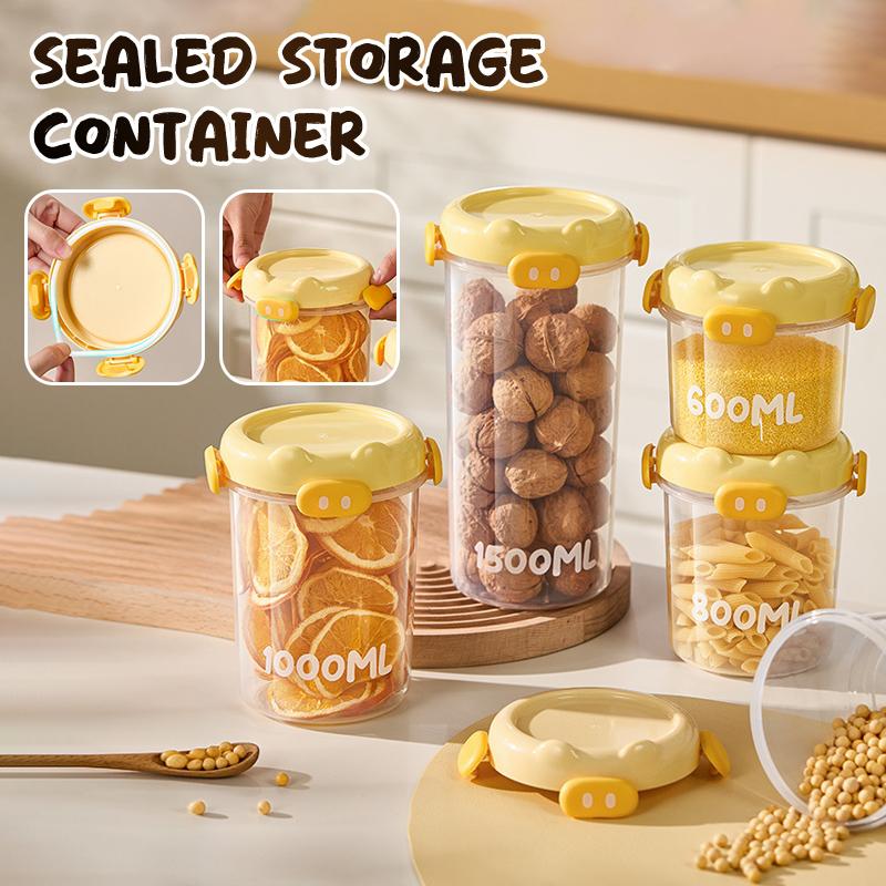 1Pcs Transparent Plastic Spice Jars With Plastic Cartoon Lid Airtight Spice Containers Empty Seasoning Jars For Spice Salt Sugar