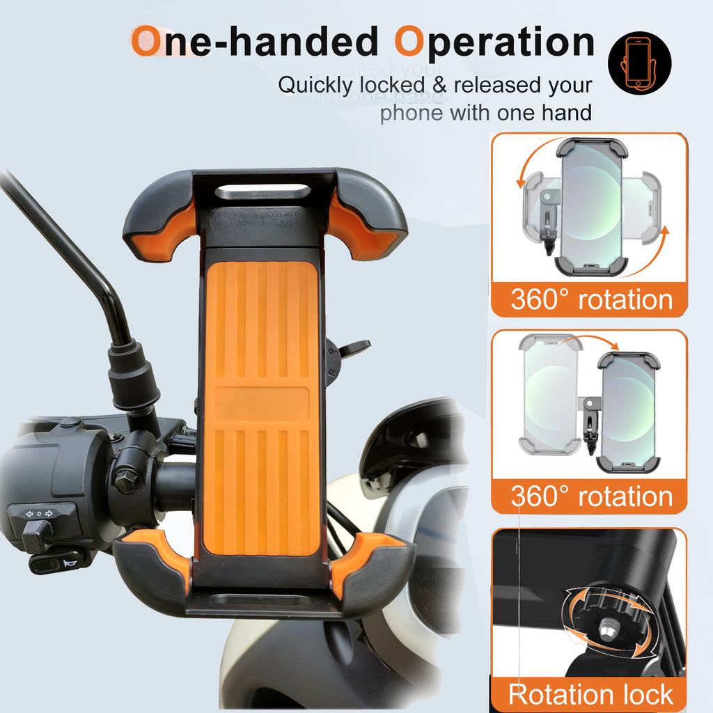 Electric vehicle mobile phone holder New motorcycle battery Bicycle takeaway navigation rearview mirror mobile phone holder