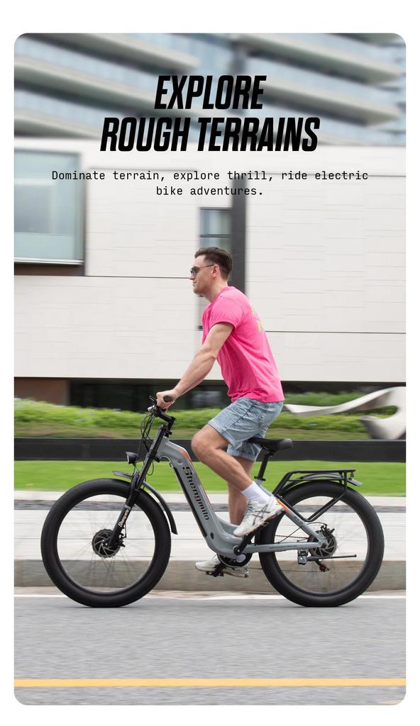 Shengmilo Mx06 Pro Electric Bike 2000W Dual Motor Electric Bicycle Fat Bike Electric 26" E-bike 48V 17.5AH Battery Ebike