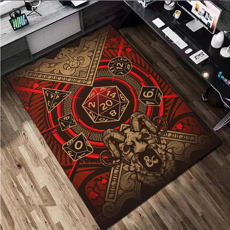1Pc Dungeons Dragons Rug - home decoration Carpet For Living Room Bedroom Flooring Computer Chair Area Rug
