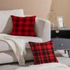 Klasyczny czerwony wzór w kratę Tartan Poszewka na poduszkę Pokrowiec na poduszkę do rzucania Ukryty guzik Trwały poliester Poduszka na krzesło