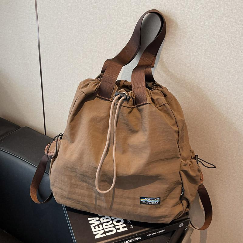 Handbag, solid color, minimalist style, large capacity, portable women's bag, minimalist style multifunctial backpack.