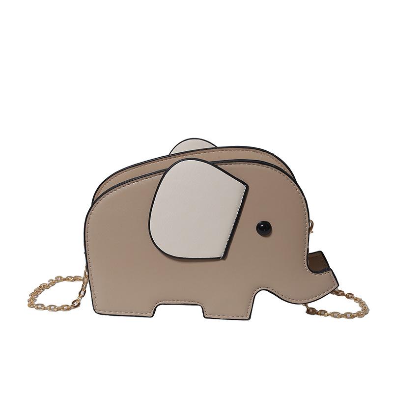 Cute Small Bag 2025 New Japanese Cartoon Shoulder Bag Ins Internet Celebrity Girl Baby Elephant Versatile Small Round Bag Pu