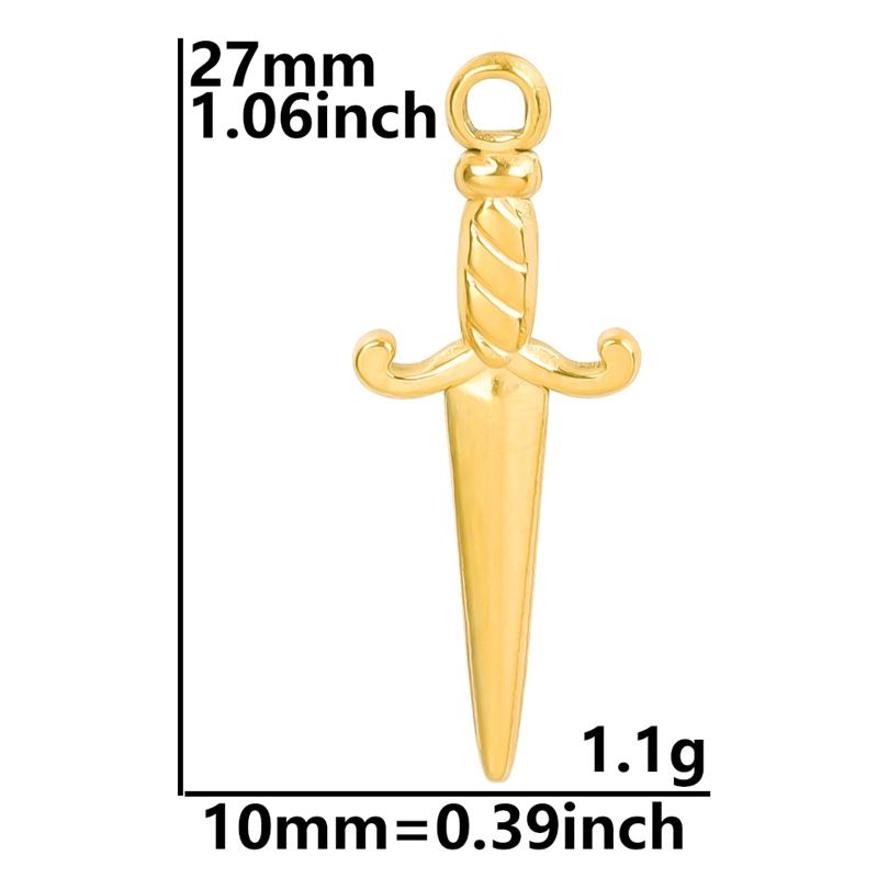 6pcs Mixed Stainless Steel Sword Charms For Jewelry Making/Materials To Make Bracelets Earrings Pendant Charm DIY Keychain Bulk
