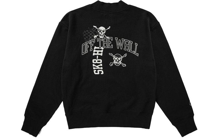 Men's Vans Sweatshirts Unisex Black Crew Neck Moderate