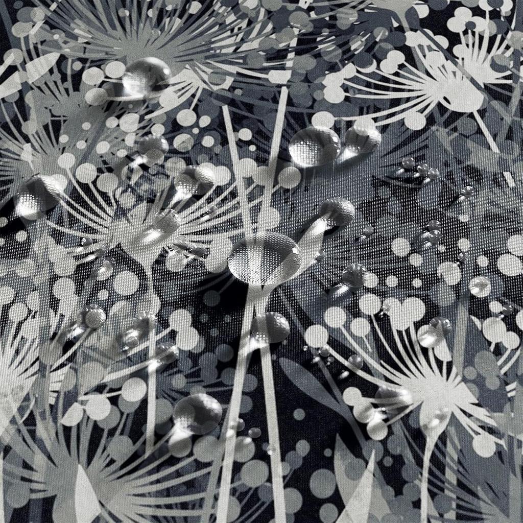 Renaiss Black and White Dandelion Shower Curtain Abstract Cute Floral Pattern Shower Curtain for Bathroom Art Painting Firework Design Shower