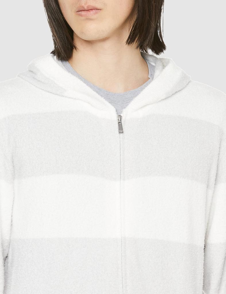 Gelato Pique HOMME Smoothy 2 Striped Hoodie PMNT231909 LGRY M Men's