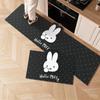 Cartoon Miffy Rabbit Non-Slip Kitchen Mat Set - Quick-Dry, Water-Absorbent, Easy-Care.