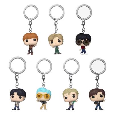 Figurás Kulcstartó Jimin V Jung Kook Kulcstartó Játék PVC Vinil Figura J-HOPE Suga RM Pocket Pop Kulcstartó Akciófigura Babák Játékok