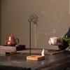 Creative Bergamot Upside Down Incense Burner Incense Stick Holder Wooden Round Incense Tray Ornament Bedroom Home Yoga Decor