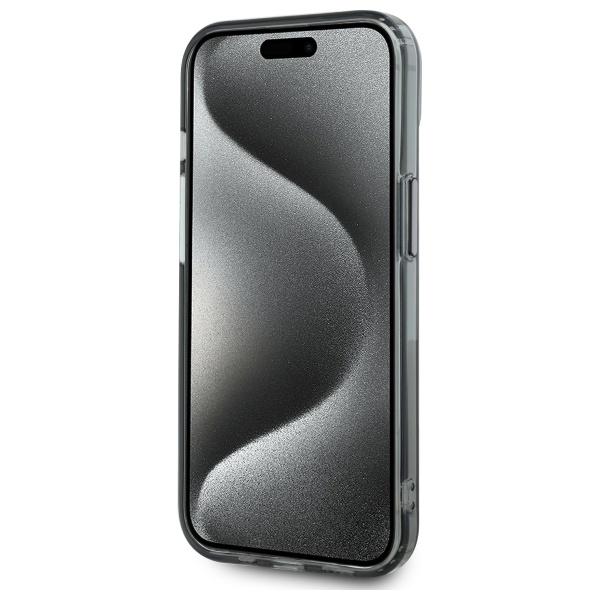 Karl Lagerfeld Klhmp15Shlskik Iphone 15  6.1 Czarny/Black Hardcase Iml Metal Karl Head Magsafe