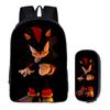 Straight Hair Animation Digital Printing Children'S Two-Piece Set Backpack Pencil Bag Primary And Secondary School Schoolbag