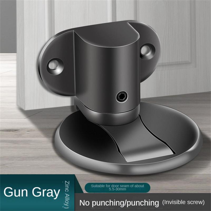Adjustable Stainless Steel Door Stop Punch-free Strong Magnetic Anti-collision Door Stopper Invisible Bathroom Floor Door Stop