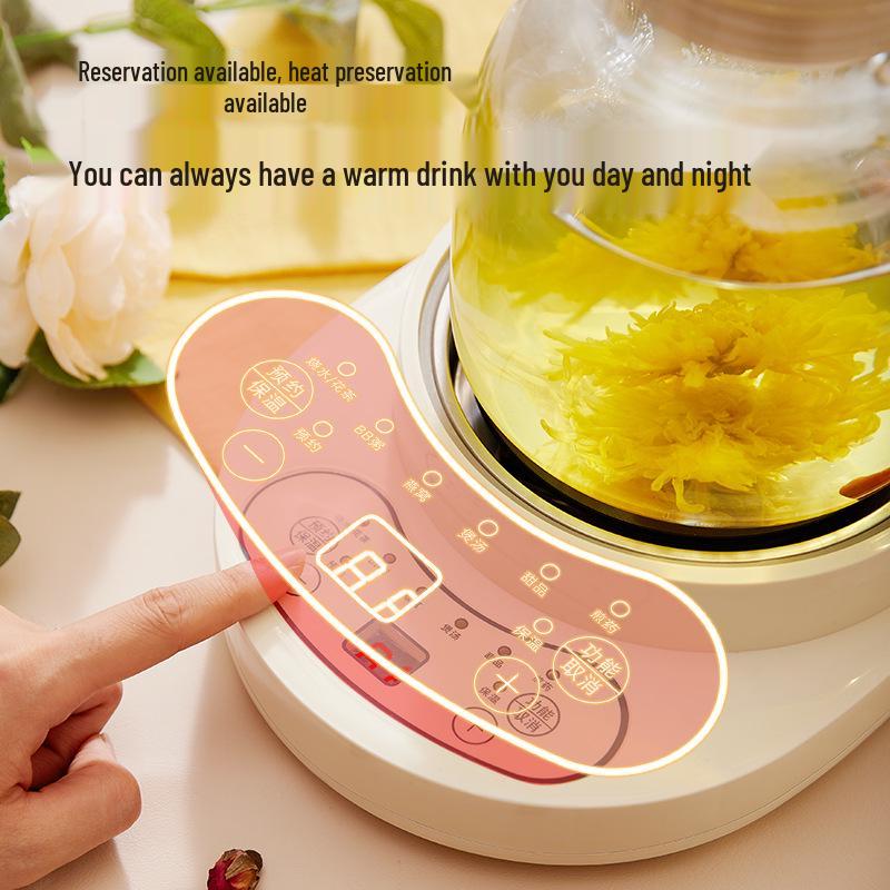Multi-Functional Single-Serve Health Pot: Glass Tea Brewer & Constant Temperature Water Boiler