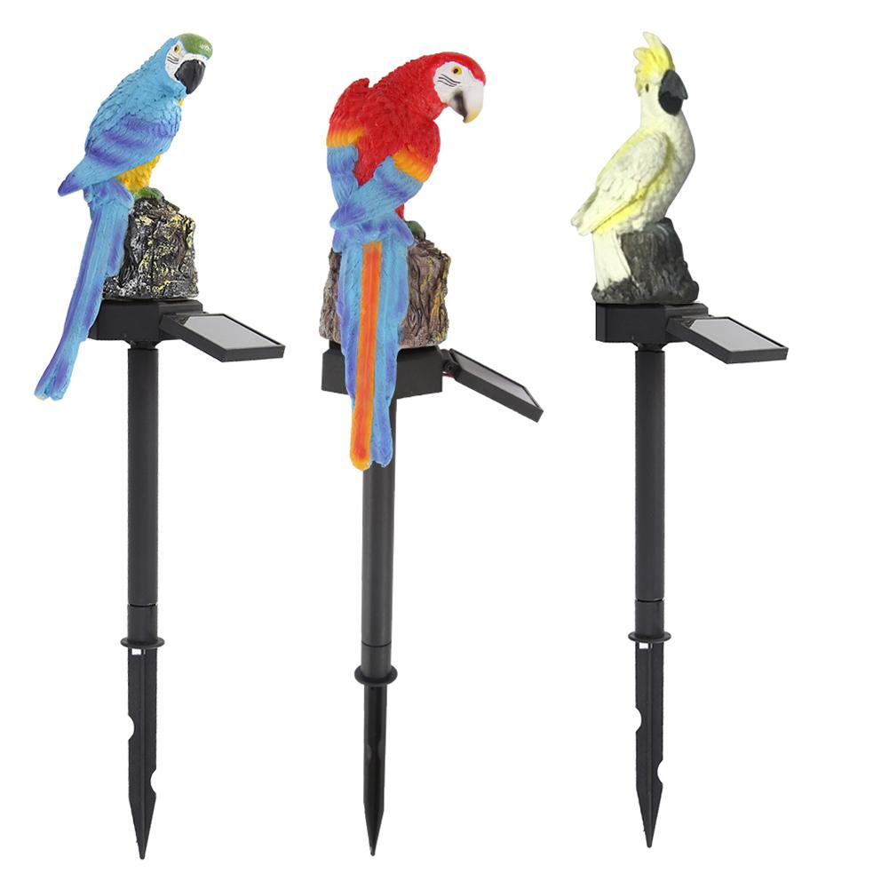 Outdoor Solar Power LED Parrot Garden Yard Light Waterproof Lawn Decorative Lamp