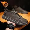 Men's Shoes Winter Velvet Shoes Men's Trend Versatile Non-slip Chef Shoes Men's Warm Cotton Shoes Casual Leather Shoes