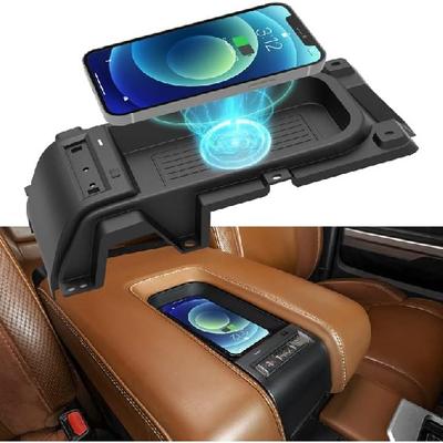 CarQiWireless Drahtlose Ladegerät für Toyota Tundra 2014 2015 2016 2017 2018 2019 2020 2021, center Konsole Drahtlose Ladegerät Fach Telefon Lade Pad für