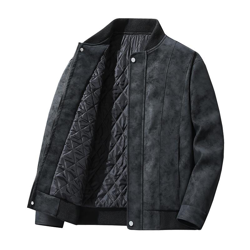 New deerskin fleece cotton jacket men's spring and autumn new high-end top American trendy brand loose and casual