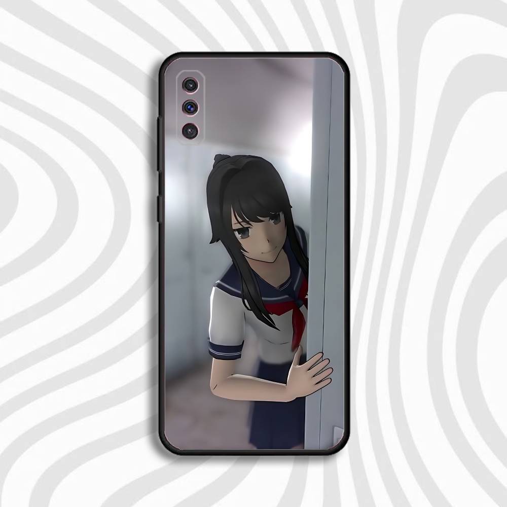 Y-Yandere Simulator Ayano Aishi Handyhülle für Samsung S10, S21, FE, S21, S26, S25, S24, S23, Ultra, S9, S22, Plus Schwarz Stoßfestes TPU
