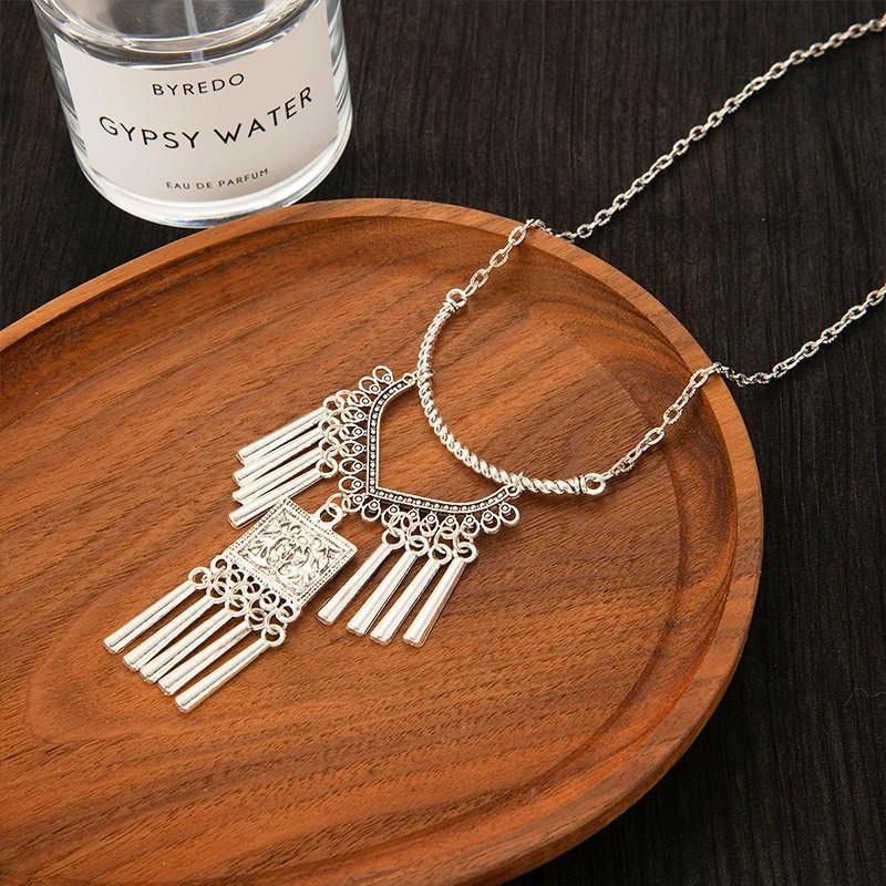 Etnický styl Imitace Miao stříbra Tibetské stříbro Třásnitý náhrdelník Retro Středovýchodní Indický styl Bohémský náhrdelník Módní Vysoký smysl