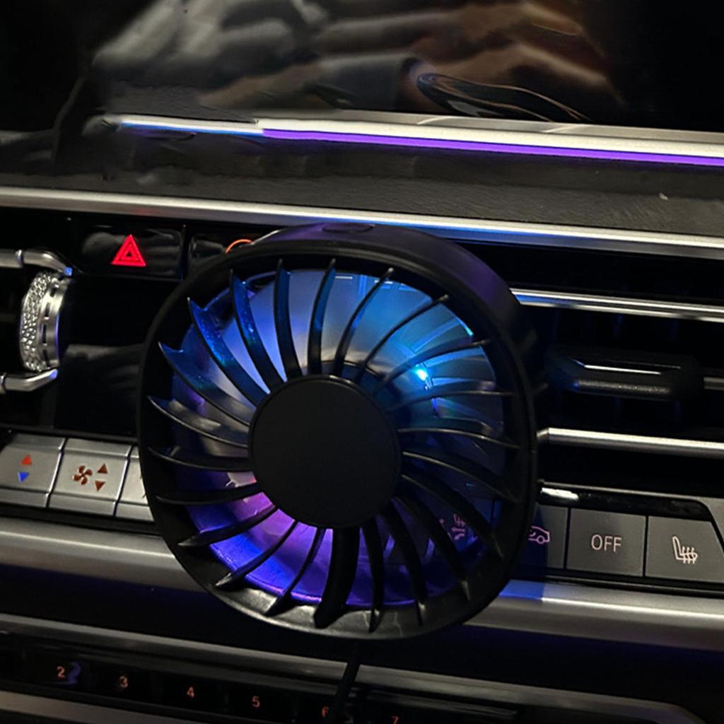 Portable Small Fan 3 Speed Adjustable Strong Wind,Car Fan for Vent Clip on Sturdy Auto Air Circulator for Truck SUV Sedan Device