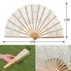 Lace Bamboo Hand Fan Romantic Embroidered Bamboo Fan Floral Lace Hand Fan Elegant For Weddings Summer Outings Cosplay