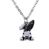 Horse Pendant Necklace Equestrian Animal Charm Jewelry 40cm Short Chain