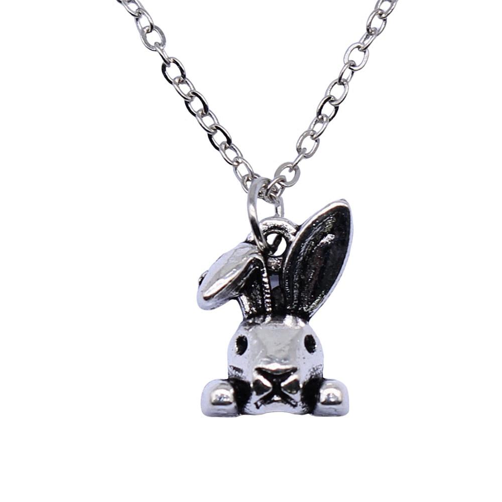 Horse Pendant Necklace Equestrian Animal Charm Jewelry 40cm Short Chain