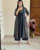 Women's Anarkali Cotton Printed Salwar Kameez Indian Bollywood Party Wear Top Tunic Kurti Set