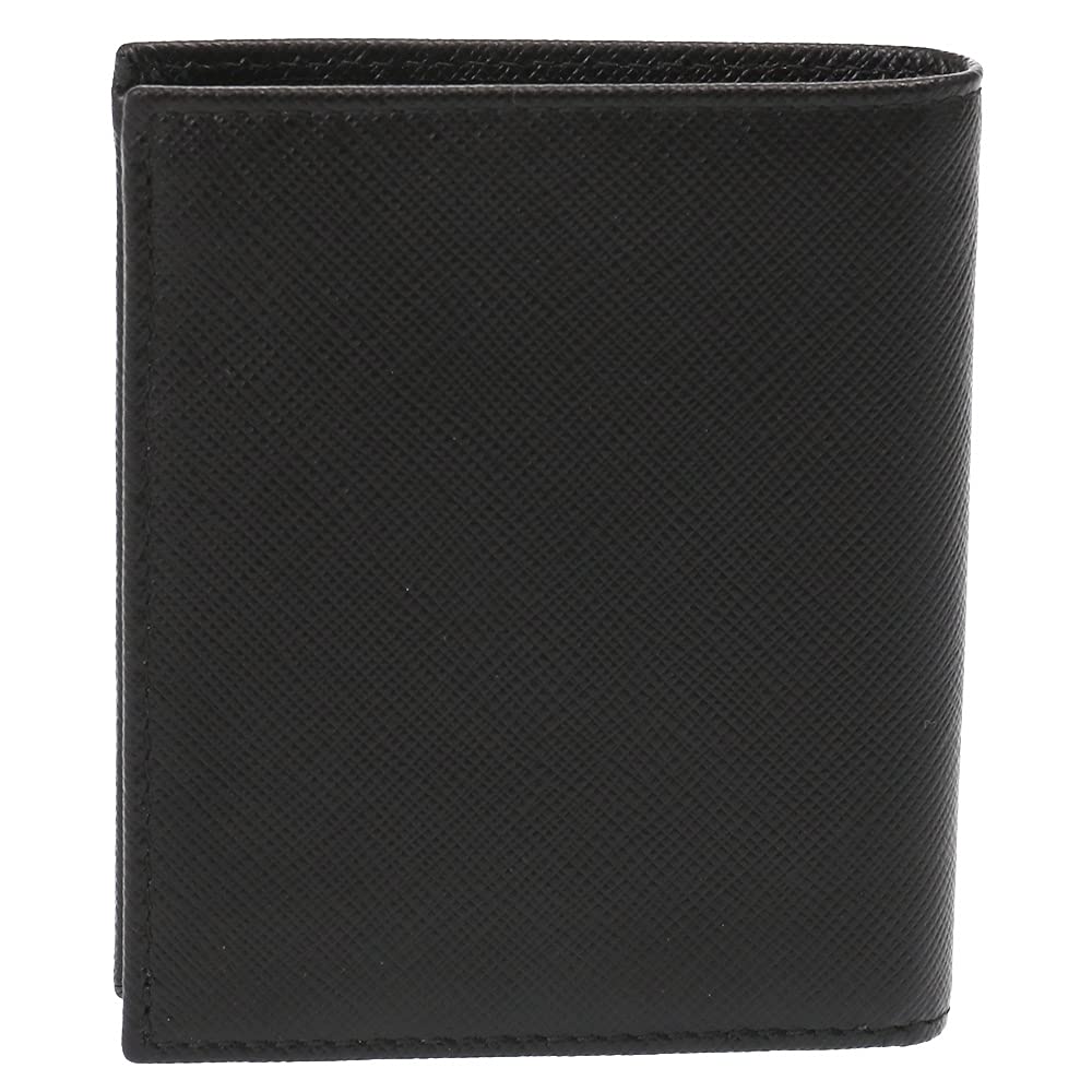 Portofel bifold din piele embosată 2MO004 QHH F0002 SAFFIANO TRIANG Negru [Prada] [Prada] Bărbați [Articol]