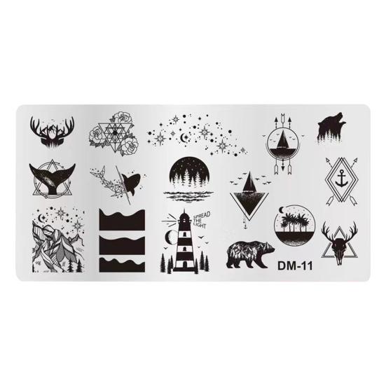 Nagelabdruck-Schablone, nützlich, wiederverwendbar, Edelstahl, zartes Muster, zum Selbermachen für Mädchen