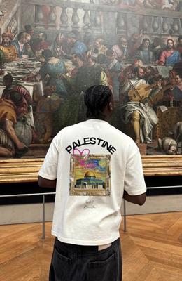 Summer Cotton Palestine Oversized T-Shirt Men Women Casual Loose High Quality Fashion Female Male Short Sleeve Round Neck Top Clothing