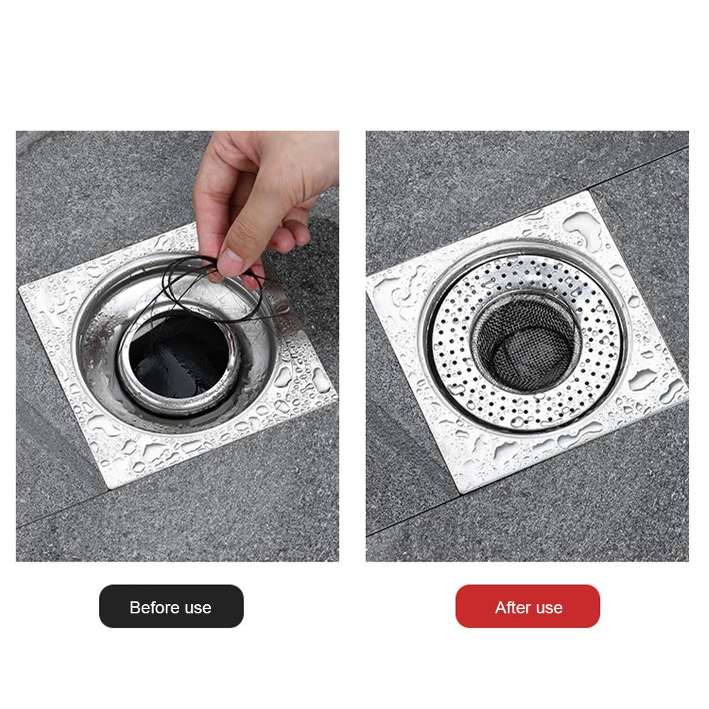 Kitchen Metal Sink Filter Mesh Floor Drain Net Food Slag Stopper Plug Shower Bathtub Hair Catcher Deodorant Drainer Cleaner Tool