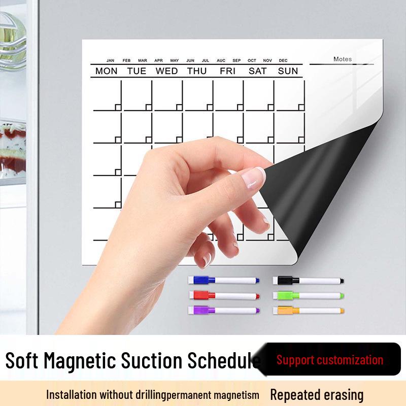 Multi-Style Magnetic Message Board: Wipeable Refrigerator Whiteboard Sticker