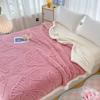 Butterfly Solid Color Jacquard Multifunctional Blanket  Fleece Blanket Milk Fleece Warm Casual Cover Blanket
