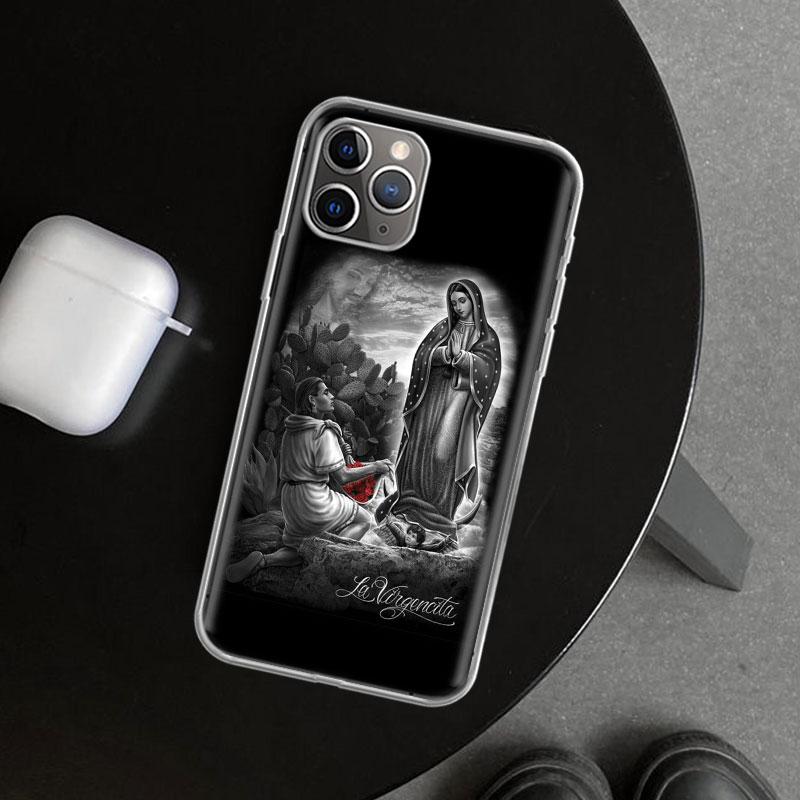 Virgin De Guadalupe Mary Phone Case Cover for iPhone 11 12 13 Mini 14 15 Plus 16 Pro Max 17 Air 7 8 + SE Art Customized Fundas 1