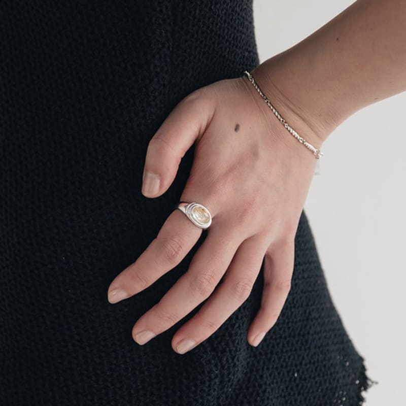 NUDOOR Cascade Quartz Ring 2color